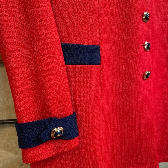 St John's By Marie Gray Red/Navy Jacket NWT - Picture 2 of 6